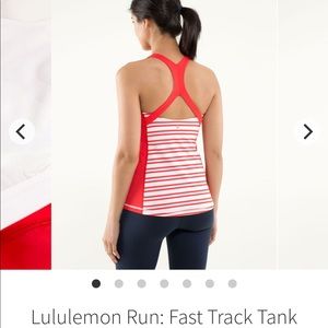 Lululemon Run Fast Track Tank Striped